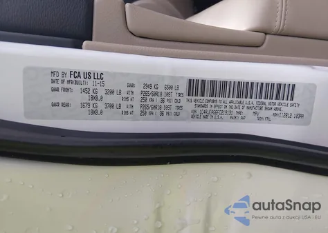 2015 Jeep Grand Cherokee Laredo z USA, uszkodzony, nr VIN 1C4RJEAG6FC219131